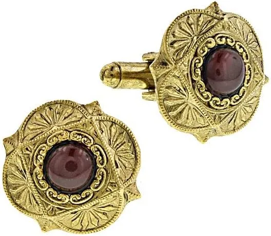 1928 Jewelry Men's Art Deco Style Semi Precious Cufflinks