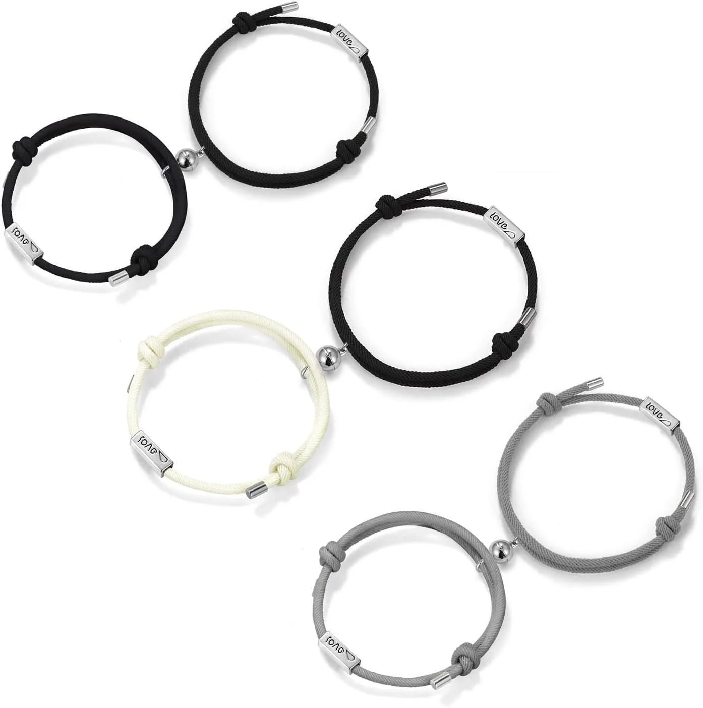2pcs Bracelet Wristband Couples Braided Bangle Love Friendship 3 pairs Unique Delicate Jewelry Accessories