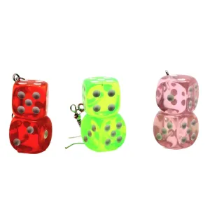 3 Pack Dice Earrings | Transparent Cube | Colorful Stainless Steel Resin | Funky Handmade Jewelry| Gift for Women Kids | Playful Fun Game Night (Pack 1)