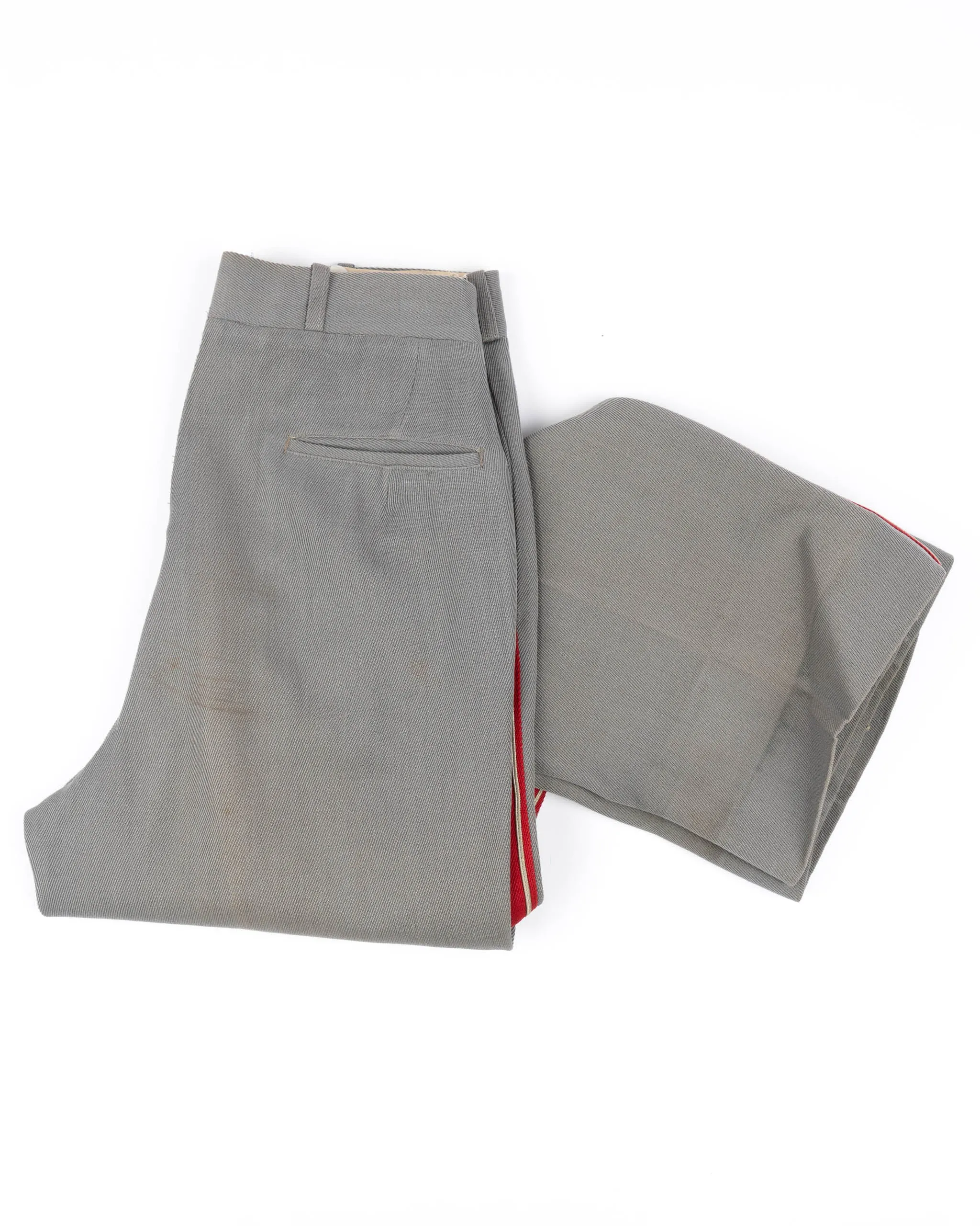 40’s Striped Whipcord Trousers - 28” x 29”