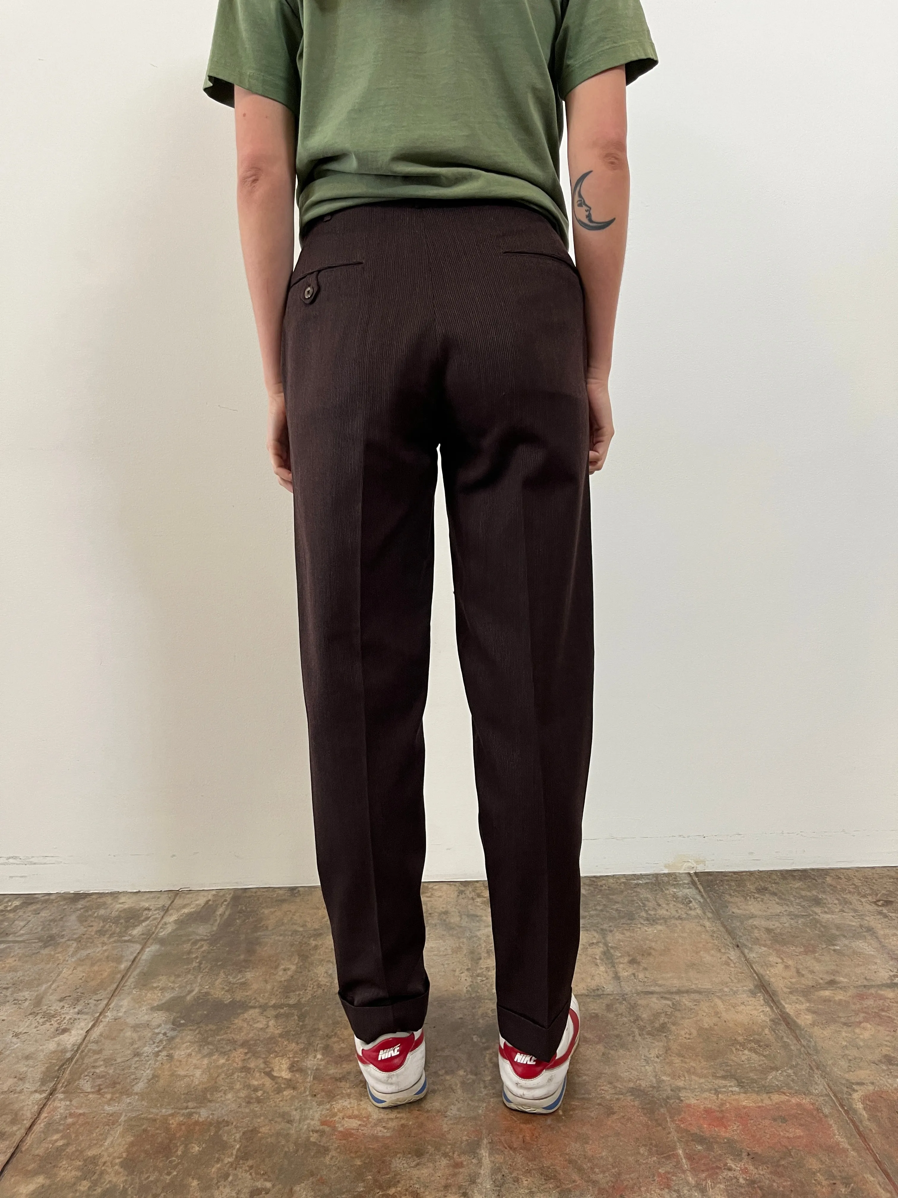 50s/60s Brown Twill Work Pants