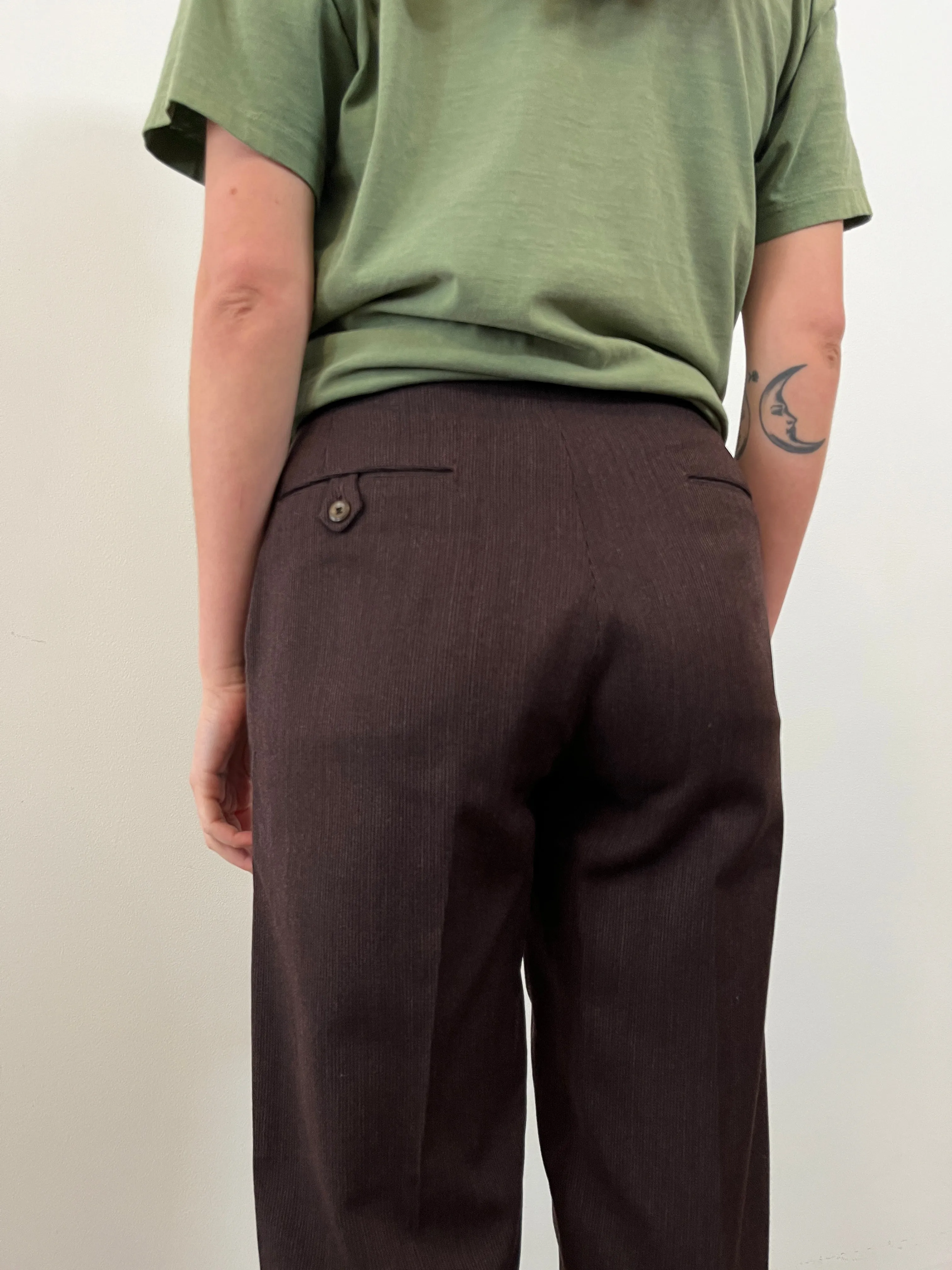 50s/60s Brown Twill Work Pants