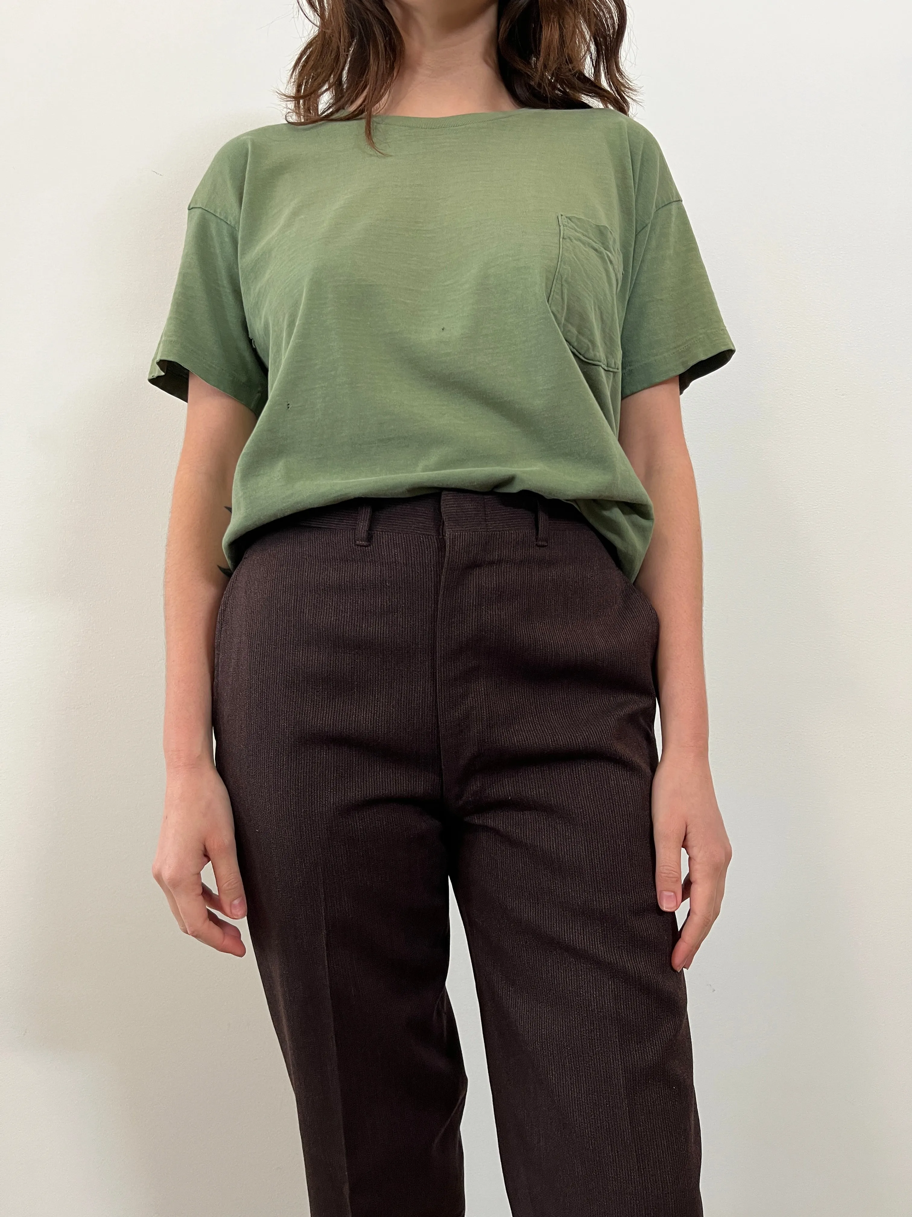 50s/60s Brown Twill Work Pants