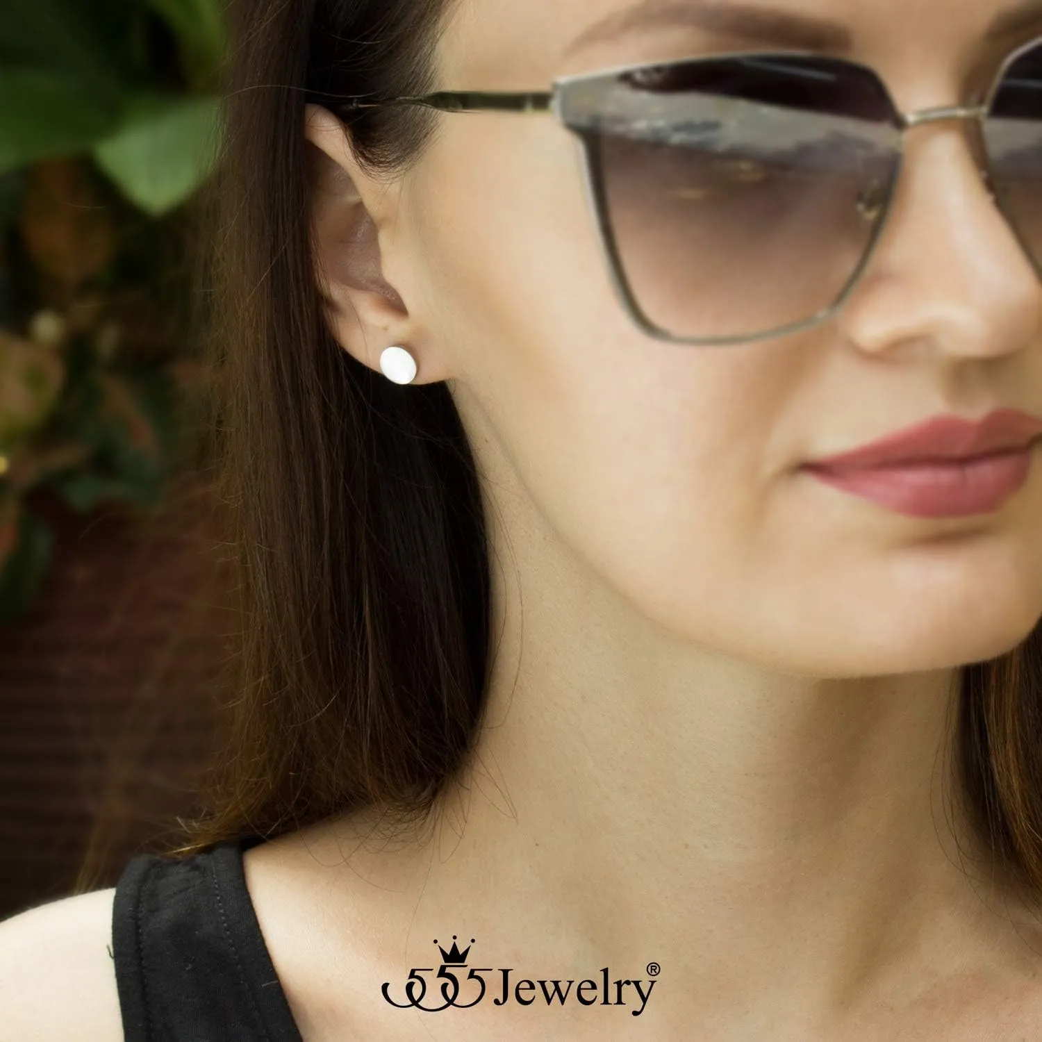 555Jewelry Womens Stainless Steel Minimal Matte Circle Disc Stud Round Shape Earrings