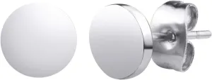 555Jewelry Womens Stainless Steel Minimal Matte Circle Disc Stud Round Shape Earrings
