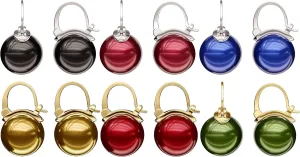 6 sets Pearl Drop Stud Earrings Huggie Hoop Earrings for Women, ideal bridal, work, party, dress, holidays