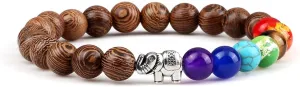 7 chakra bracelet elephant natural stone reiki prayer beaded bracelets men healing anxiety yoga meditation bangles