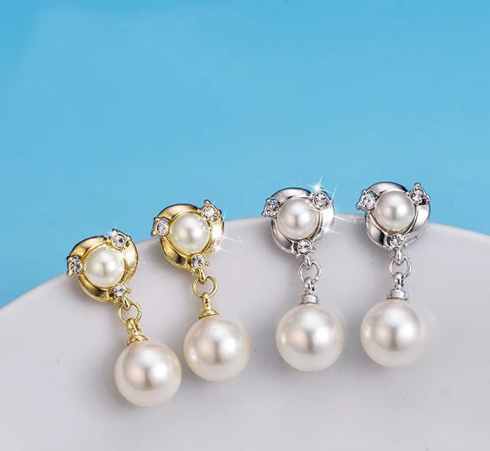Acefeel Clip On Earring For Women Pearl Non Pierced Clip Earrings