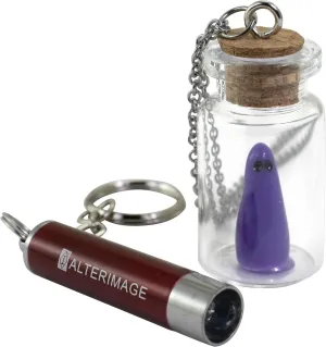 AlterImage Ghost in A Bottle Necklace Glow in The Dark Pendant Purple Includes UV Light