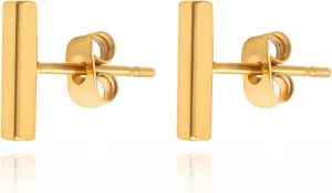 Altitude Boutique 18K Gold or Silver Plated Bar Stud Earrings | Hypoallergenic Small Bar Earrings for Women | Delicate Jewelry