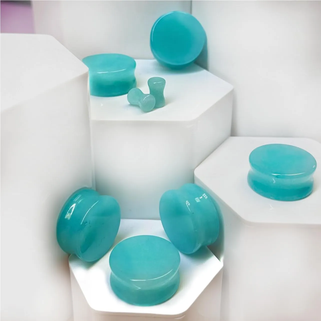 Amazonite organic stone ear plug gauges soscene