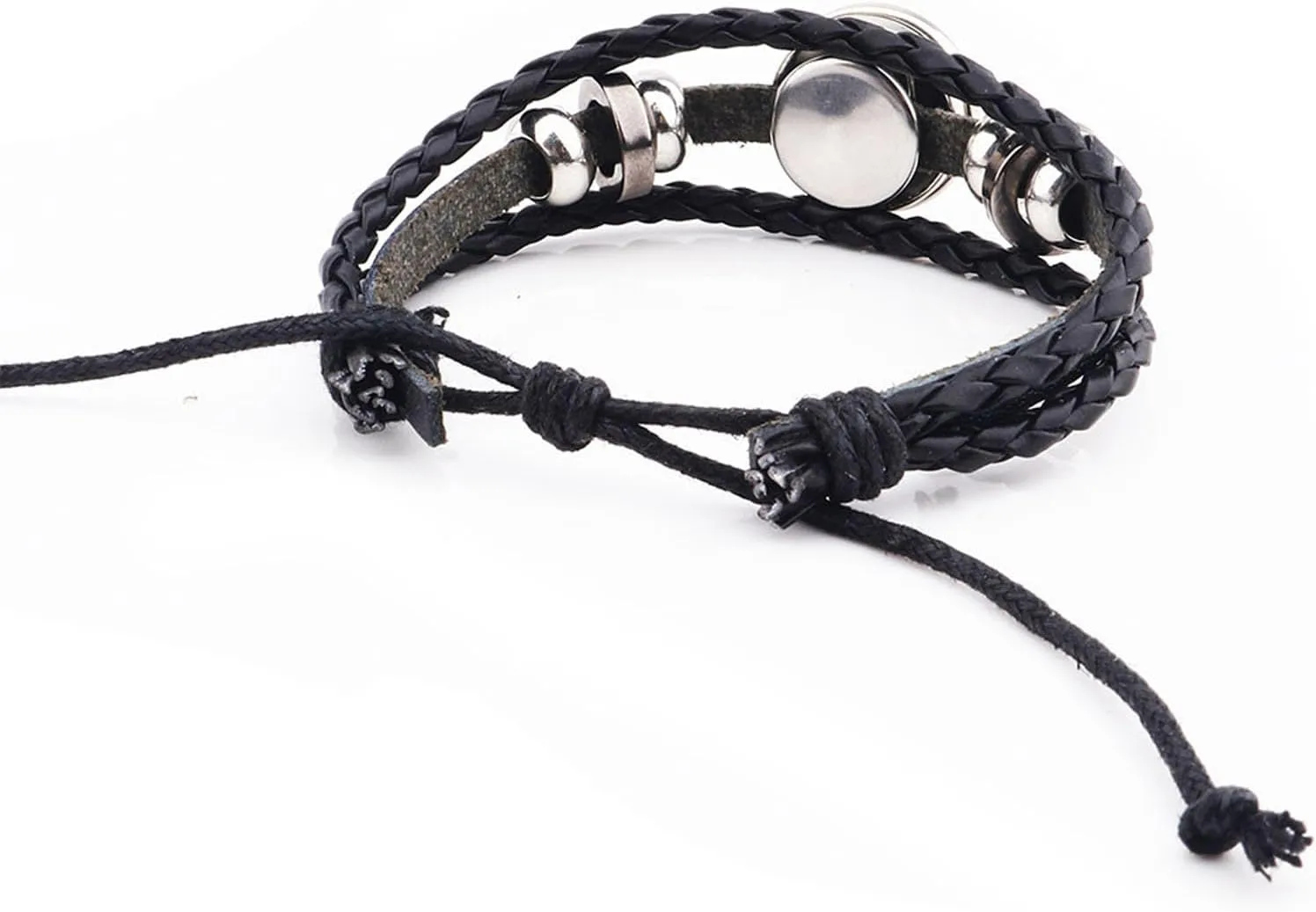 Angyape Zodiac Signs Spirit Bracelet, Gleym Bracelet 12 Constellation Handmade Bead Woven Multilayer Adjustable Leather Bracelet Jewelry Accessories Gift for Constellation Lover