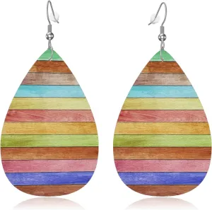 Asphalt Iridescent Hearts Drop Dangle Earrings Lightweight Teardrop Earrings Faux Leather Drop Dangle Jewelry for Women Teen Girls Fashionable Holiday Gift