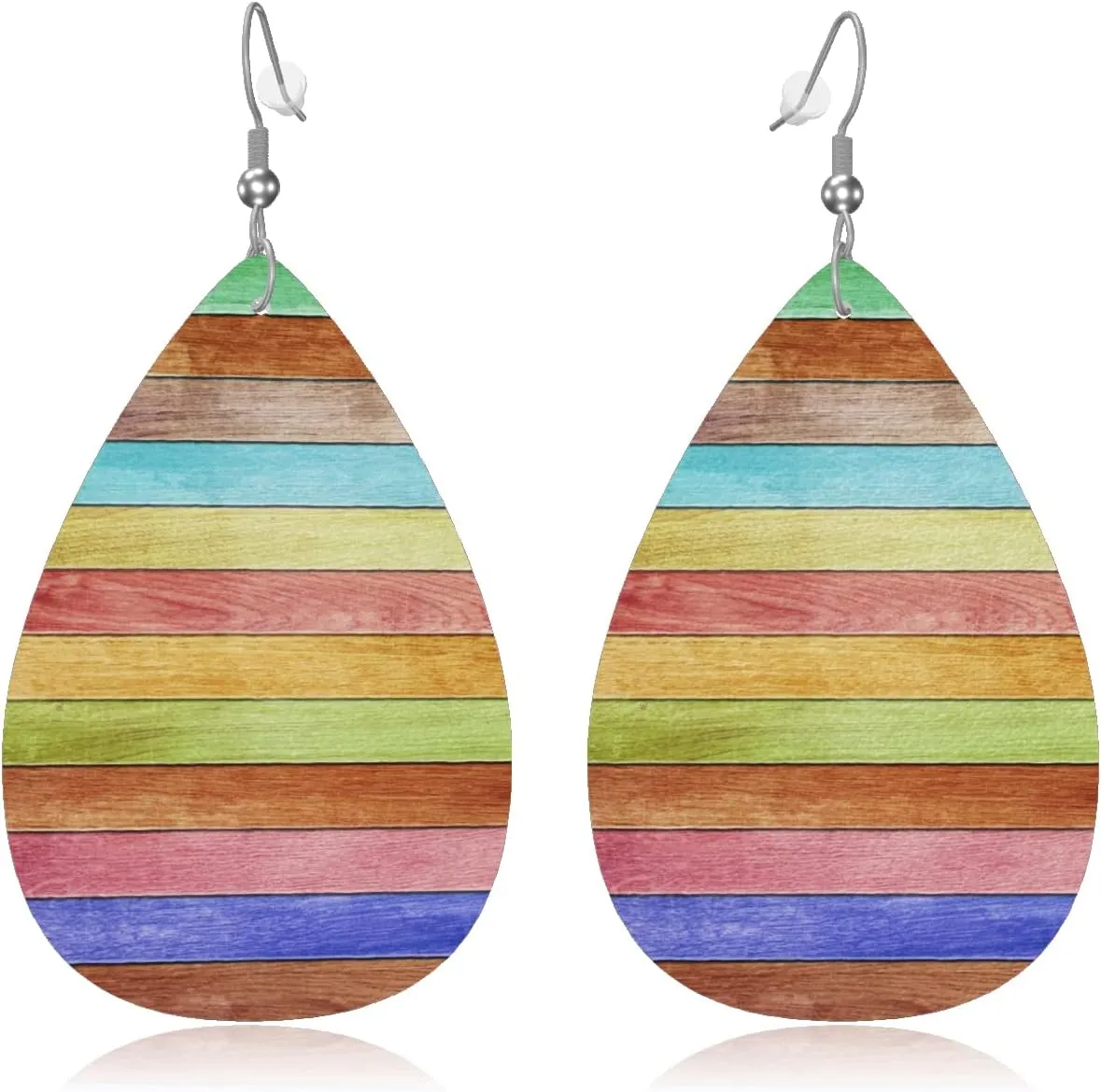 Asphalt Iridescent Hearts Drop Dangle Earrings Lightweight Teardrop Earrings Faux Leather Drop Dangle Jewelry for Women Teen Girls Fashionable Holiday Gift