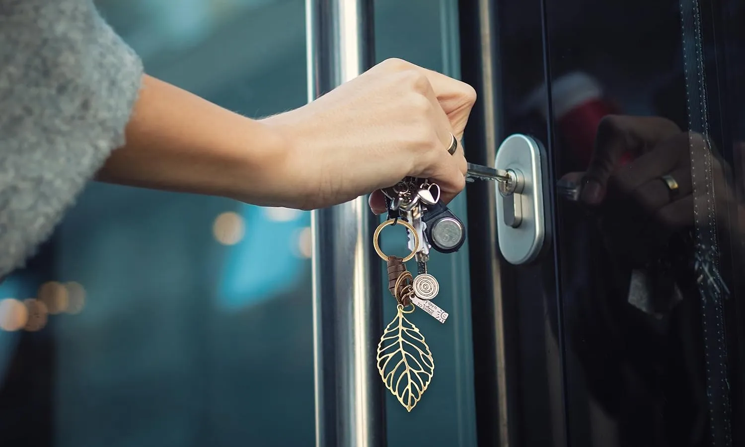 AuPra Funny Keychain Gifts for Women & Men | Handcrafted Leather Vintage Key Chains | Key Charm Unique Accessory