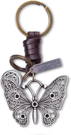AuPra Good Luck KeyChain Gifts for Women & Men | Handcrafted Leather Unique Key Chains | Lucky Key Charm Vintage Accessory