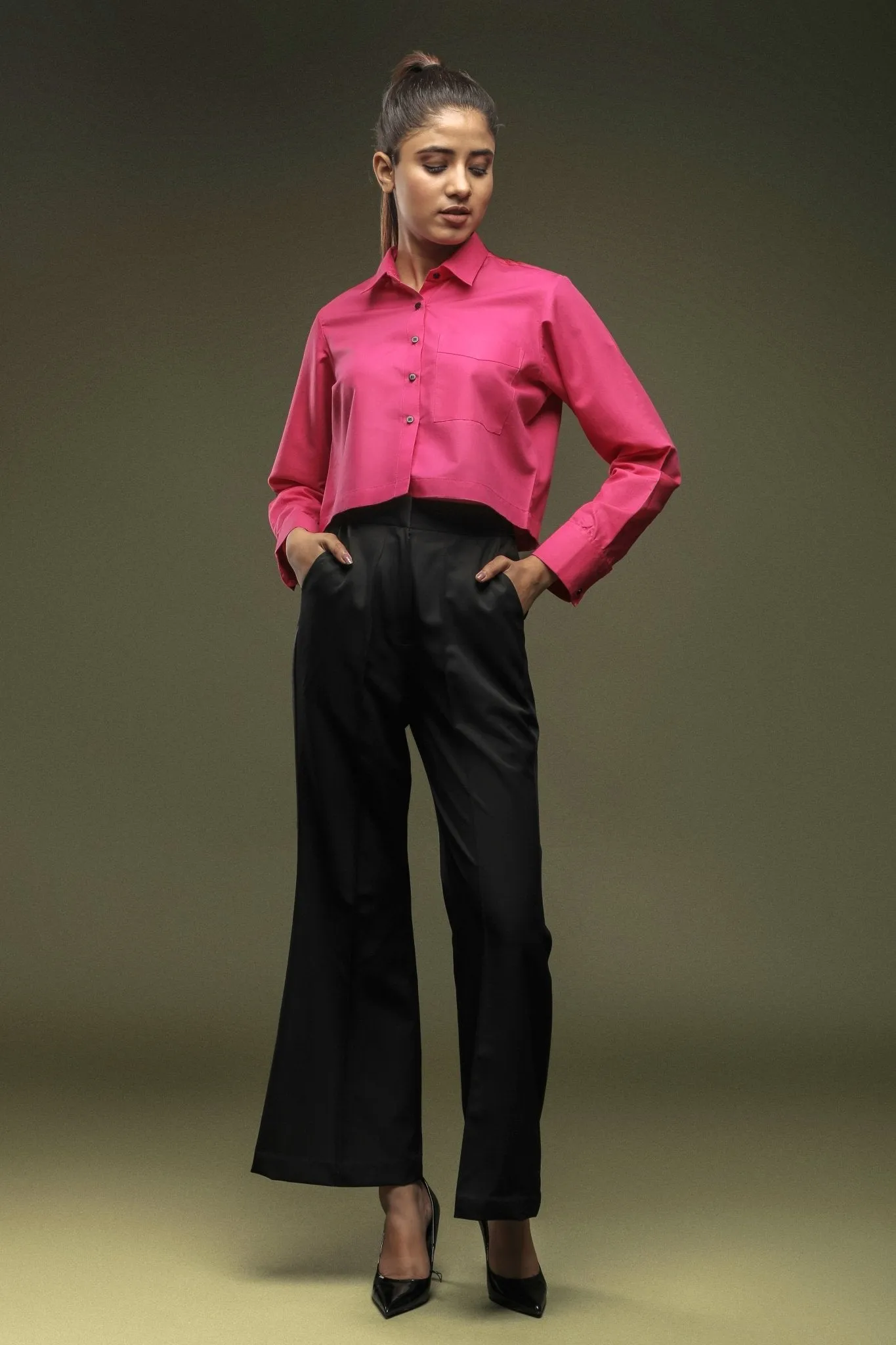 Black Bellbottom Trouser