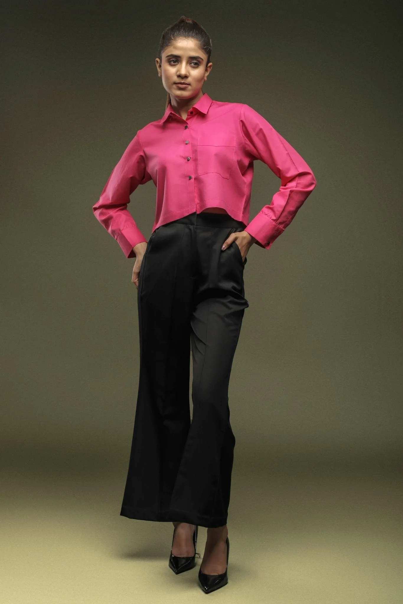 Black Bellbottom Trouser