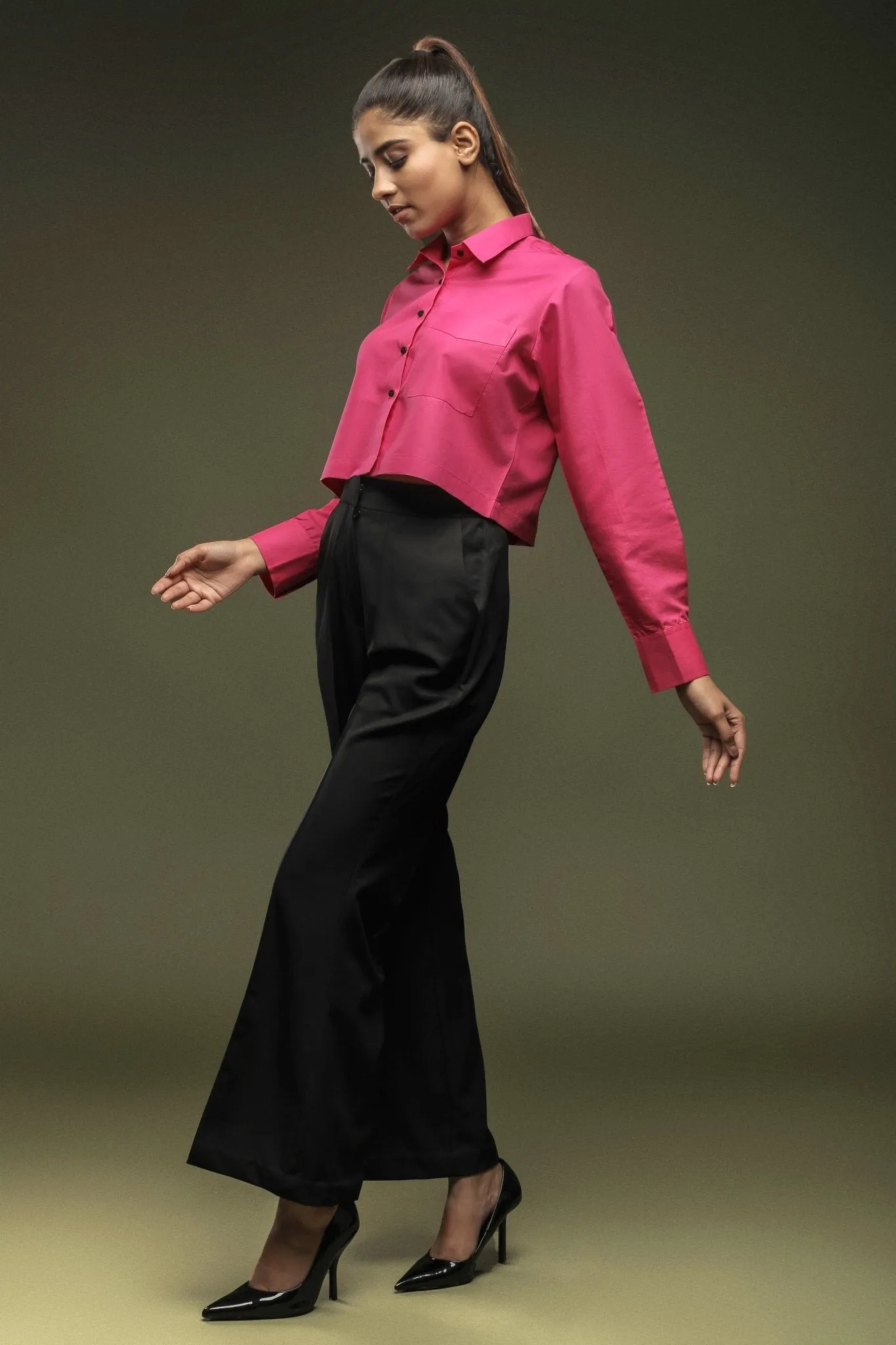 Black Bellbottom Trouser