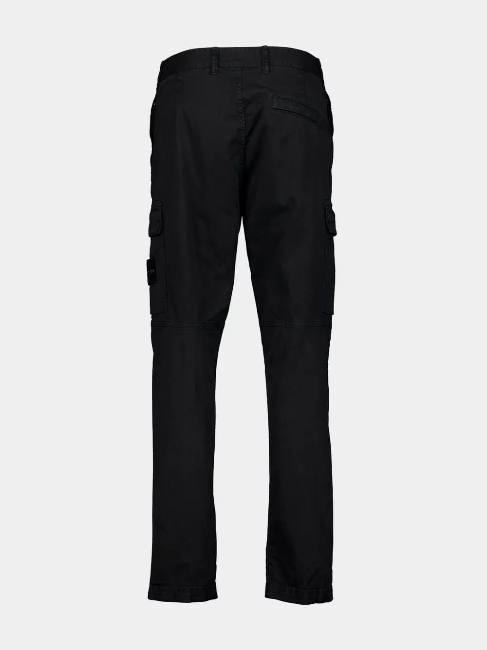 Black Old Treatment Cargo Trousers