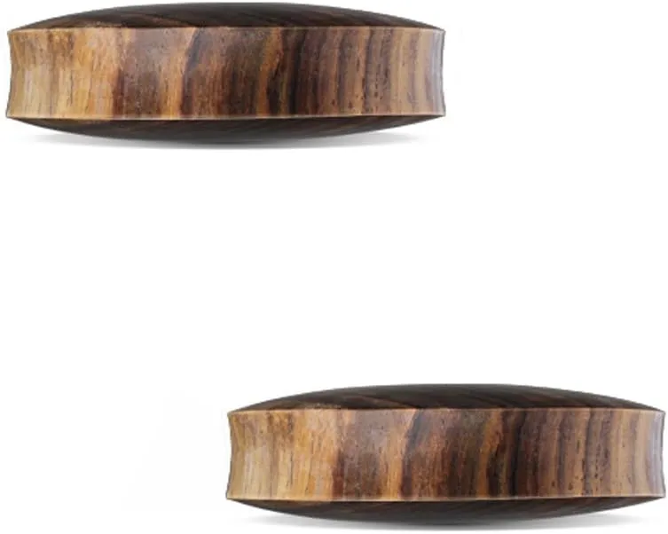 BodyJewelryOnline Organic Ear Plugs/Tunnels Made of Solid Sono Wood Saddle Fit Solid.
