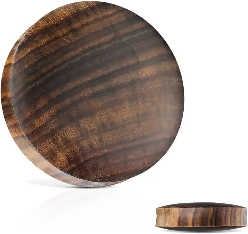 BodyJewelryOnline Organic Ear Plugs/Tunnels Made of Solid Sono Wood Saddle Fit Solid.