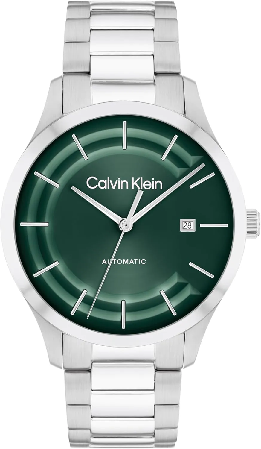 Calvin Klein Men's CK Iconic - 40mm 3H Automatic Watch - Stainless Steel Bracelet - Water Resistance 30 Meters - Self-Winding Mechanical Movement - Luxury Timepiece - Gift for Him