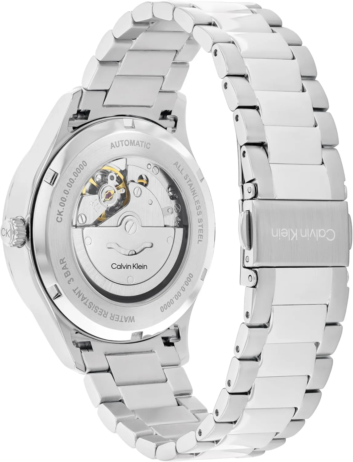 Calvin Klein Men's CK Iconic - 40mm 3H Automatic Watch - Stainless Steel Bracelet - Water Resistance 30 Meters - Self-Winding Mechanical Movement - Luxury Timepiece - Gift for Him