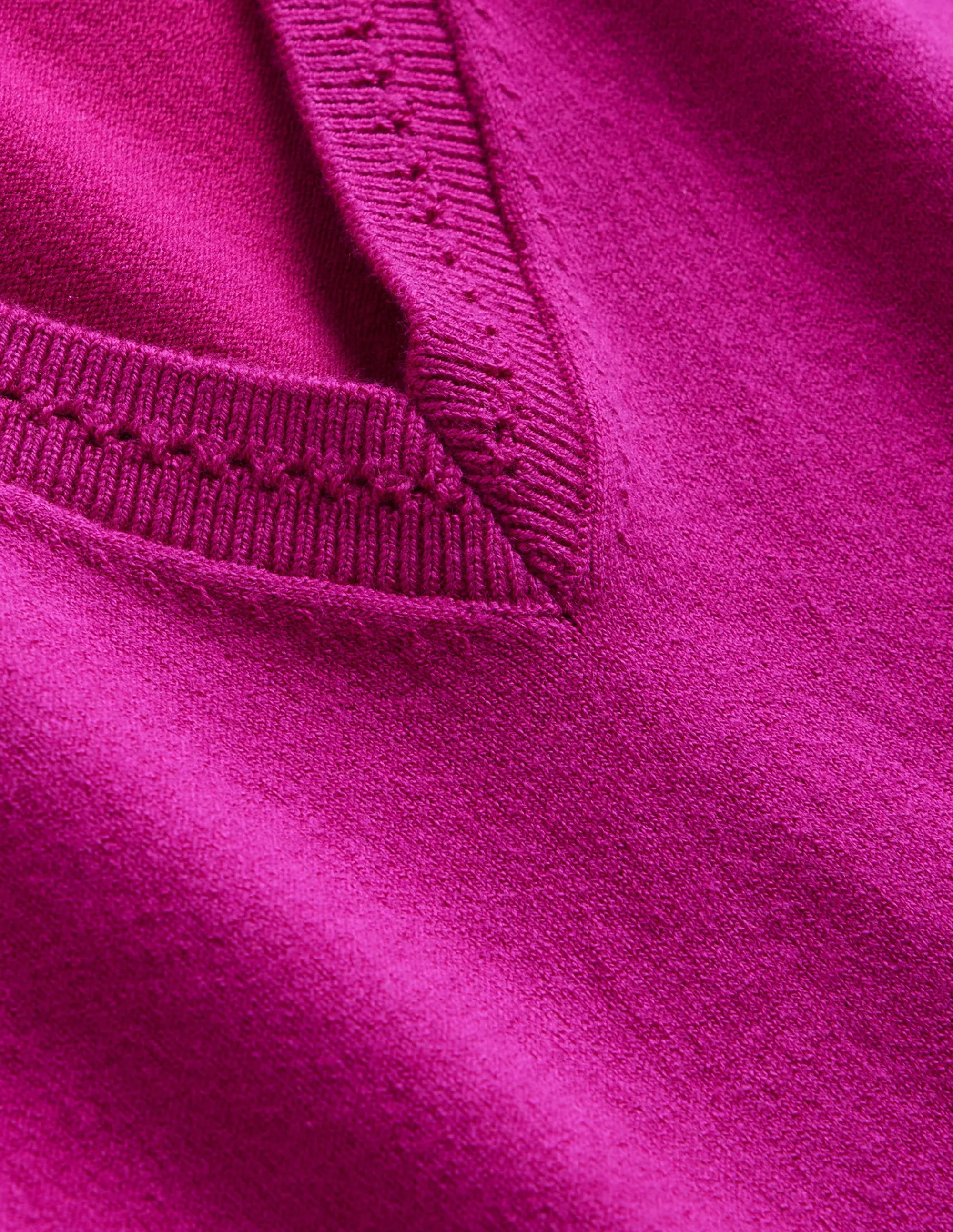 Catriona Cotton V-Neck Tank-Festival Fuchsia