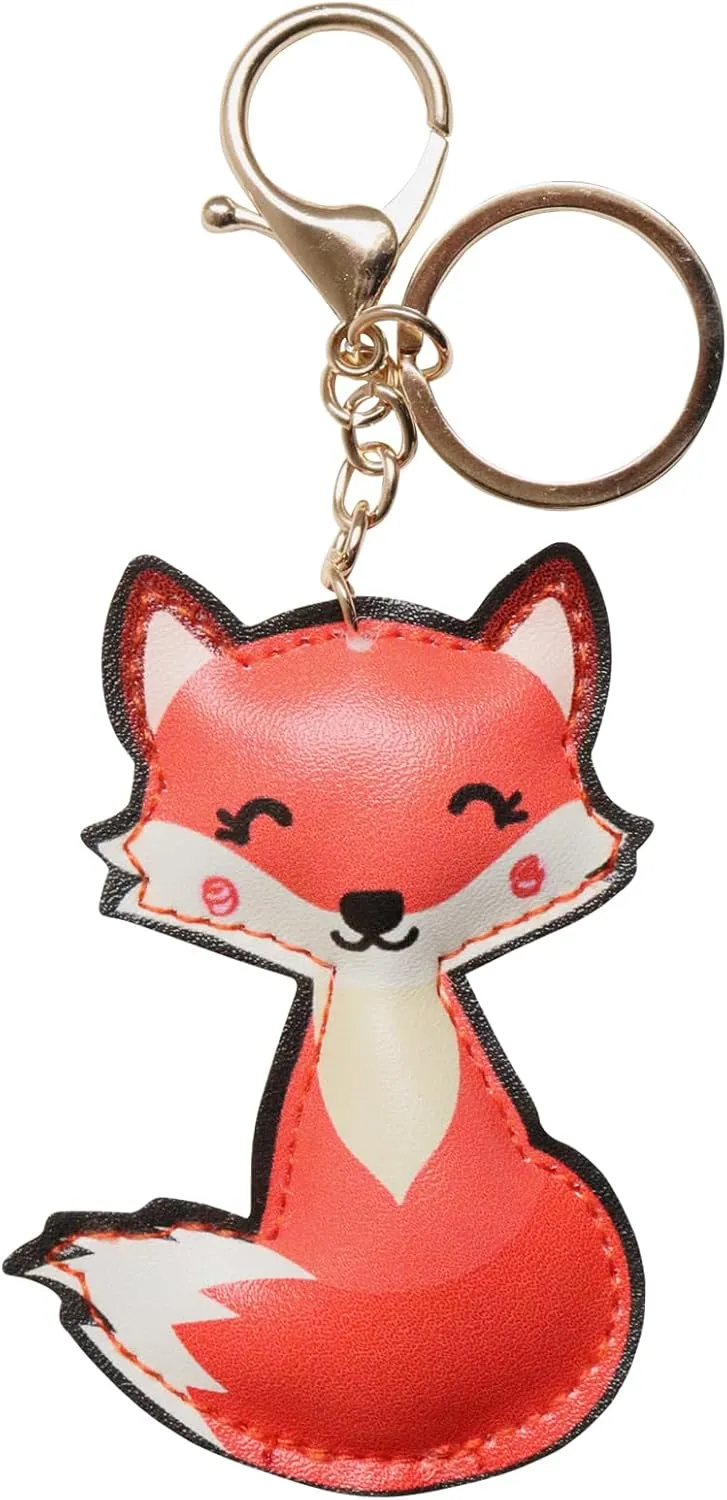 Charming Animal-Shaped PU Leather Keychain-Cute, Colorful, and Odor-Free Accessory for Bags & Keys