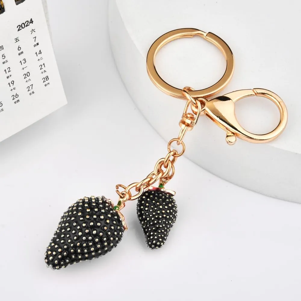 Cherry Bag Charms Lovely Fruits Shape Cute Handbags Purse Charms for Women Girls Keychain Accessory