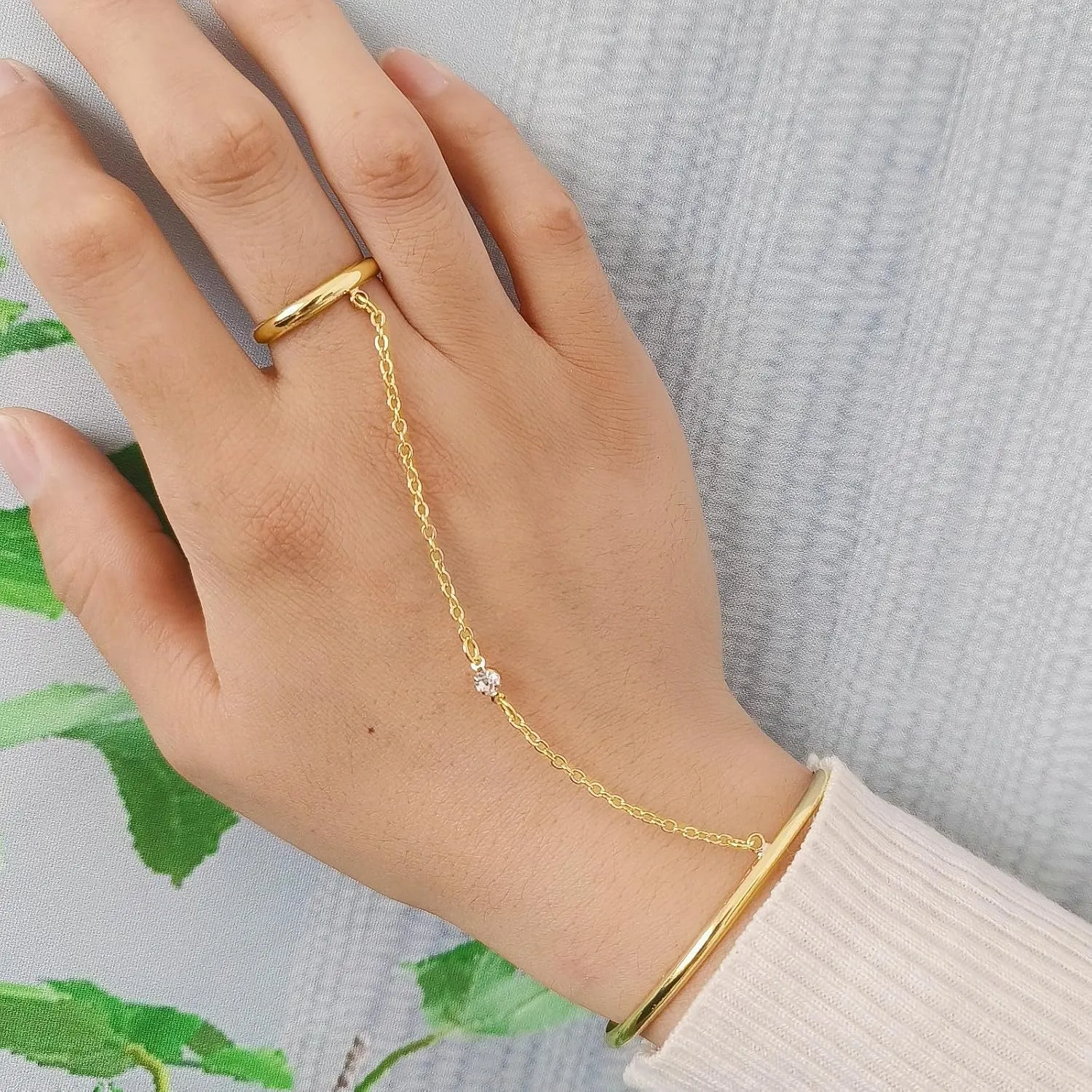 choice of all Hand Chain Bracelet Gold Bracelets Fing Ring Silver Rhinestone Chain Hand Jewelry Gifts for Women Trendy Stuffers