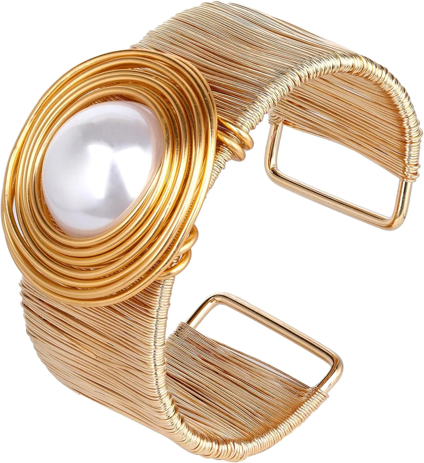 Chunky Gold Cuff Bracelets for Women Stack Silver Bracelet Vintage Bohemian Indian Bangles for Women Adjustable Open Wide Gold Bangle Bracelet Trendy Statement Jewelry