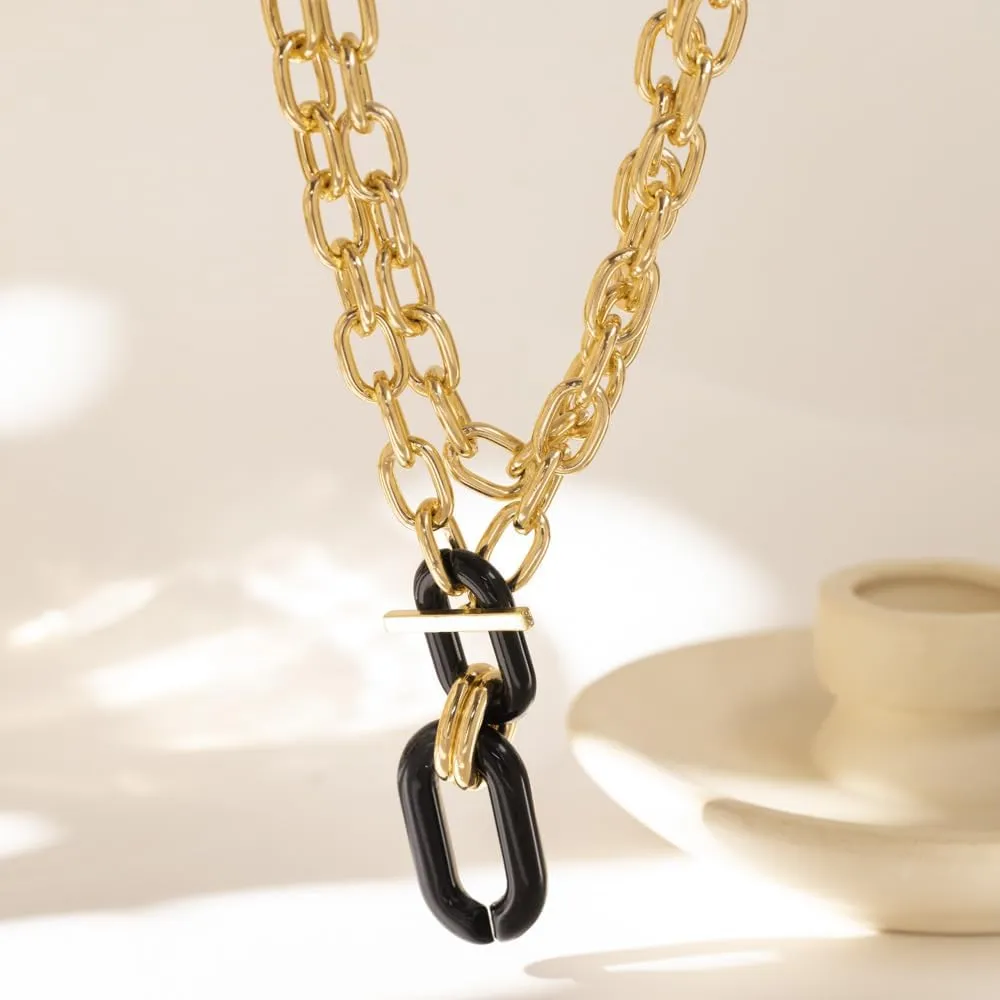 Chunky Gold Necklace for Women Layered Necklaces Silver Statement Necklace for Women Chain Choker Necklace Trendy Statement Jewelry