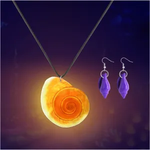 Conch Shell Necklace Seashell Earrings for Adult Women Halloween Octopus Costume Accessories Holiday Party Dress Up