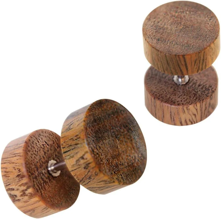 Covet Jewelry Organic Wood Fake Plug