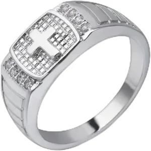 Cross Signet Mens RingS925 Sterling Silver Cross Unique Faith Christian Ring Religious Cross Ring Silver Catholic Jewelry Gifts for Men Dad Husband