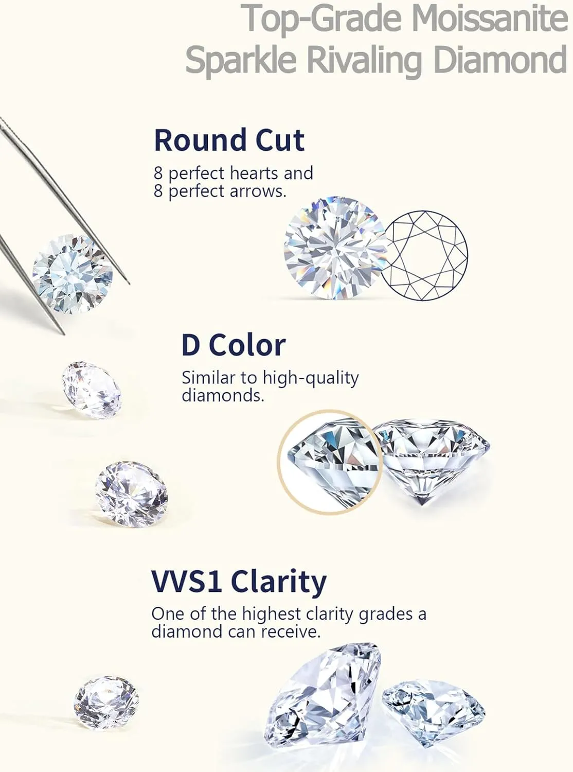 D Color VVS1 Clarity Moissanite Sparkle Cross Earrings Unisex, Really Authentic Solid 925 Sterling Silver Hypoallergenic, Birthday Anniversary Valentines Mothers Day Ideal Gift for Her