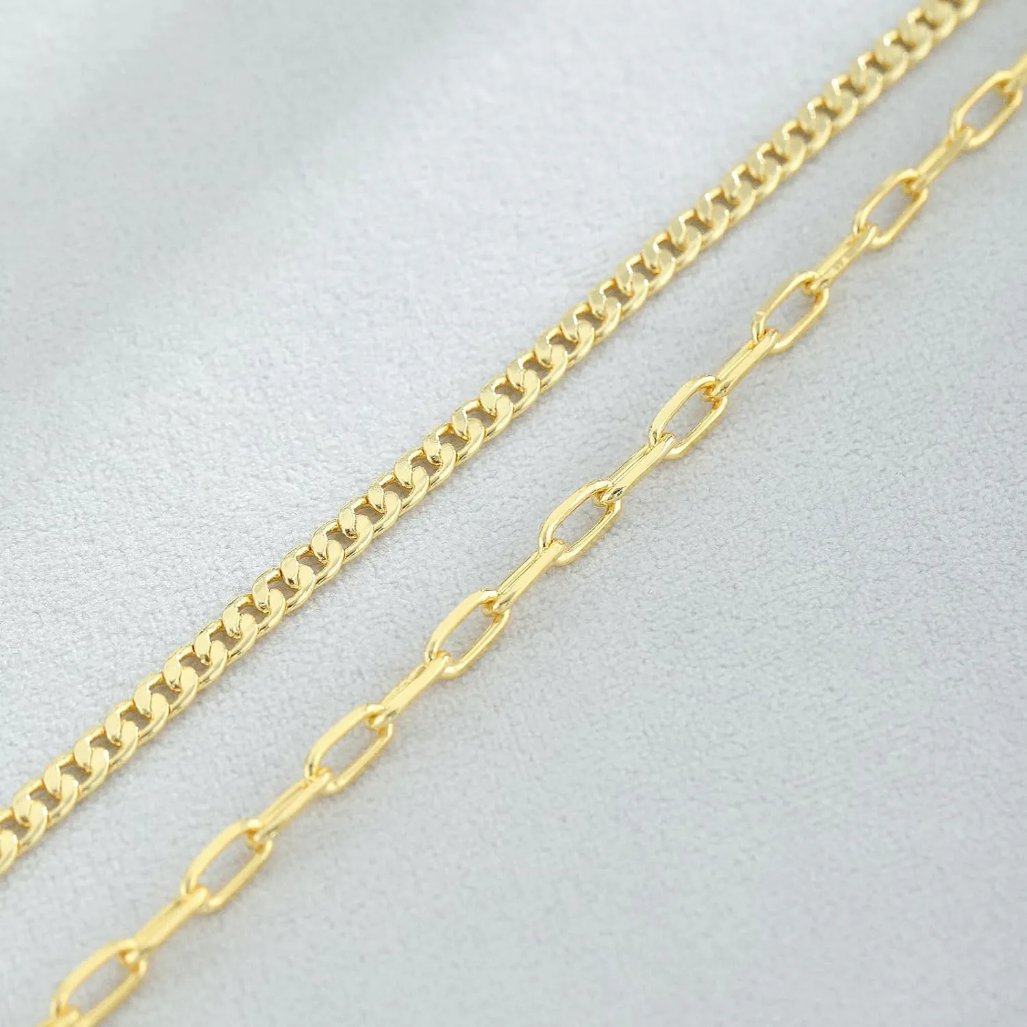 Dainty Gold/Silver Layered Pendant Necklaces Snake Chain, Twisted Rope, Herringbone, Trendy Layering Chain Necklace for Women Jewelry Gifts