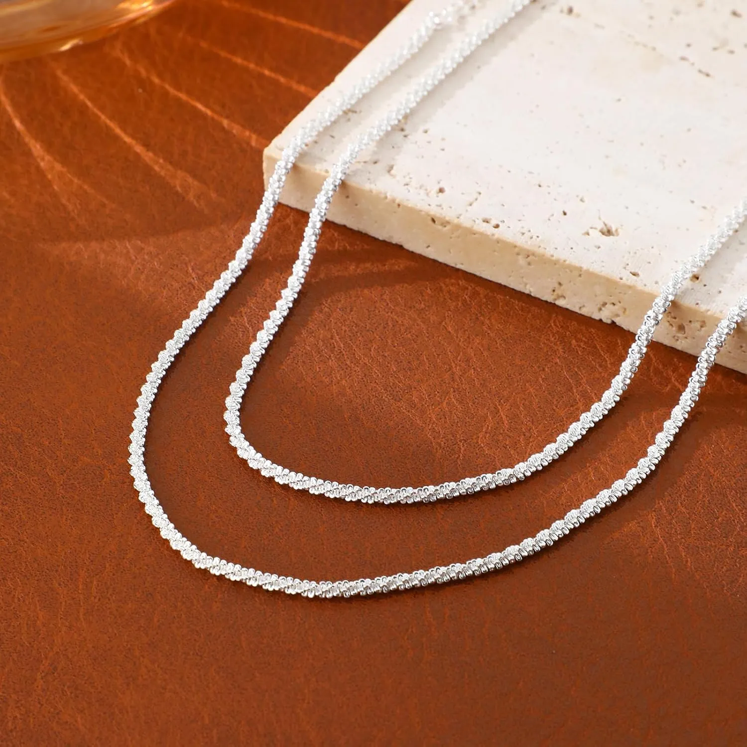 Dainty Layered Choker Necklaces Gold Silver Stacking Layering Pearl Cross Adjustable Multilayer Bar Disc Pendant Necklace for Women Dot Chain Jewelry