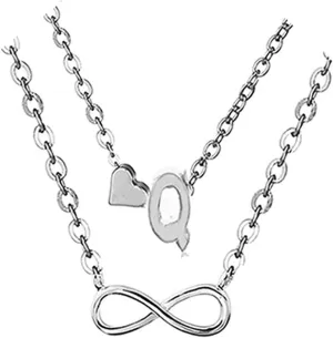 Dcfywl731 Infinity Heart Letter Anklets For Women Silver Chain Ankle Initial Bracelet Jewelry Gift Ladies Bracelets(Q)