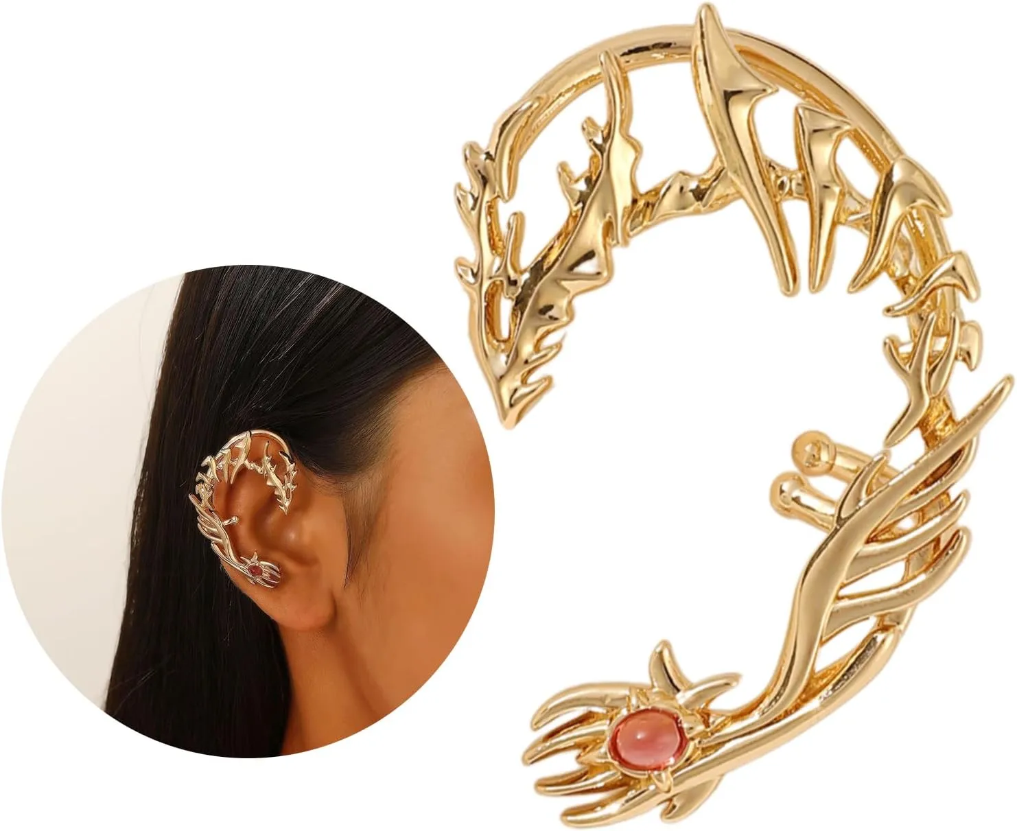 Delicate Dragon Ear Cuff Stylish Ear Cuff Unisex Ear Clip Unique Accessory Unique Ear Adornments Suitable for Parties