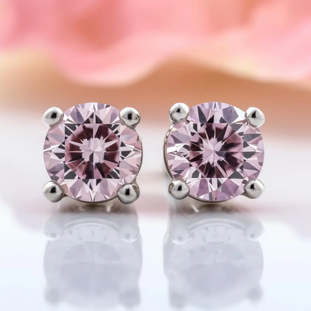 Diamond Earrings For Women, Diamond Stud Earrings For Men, 14k White Gold 1ct - 2 carat Princess, Heart, Round Cut Screw Back Earrings VVS1 D-E Color [Simulated Diamond] Fox Jewelry Co