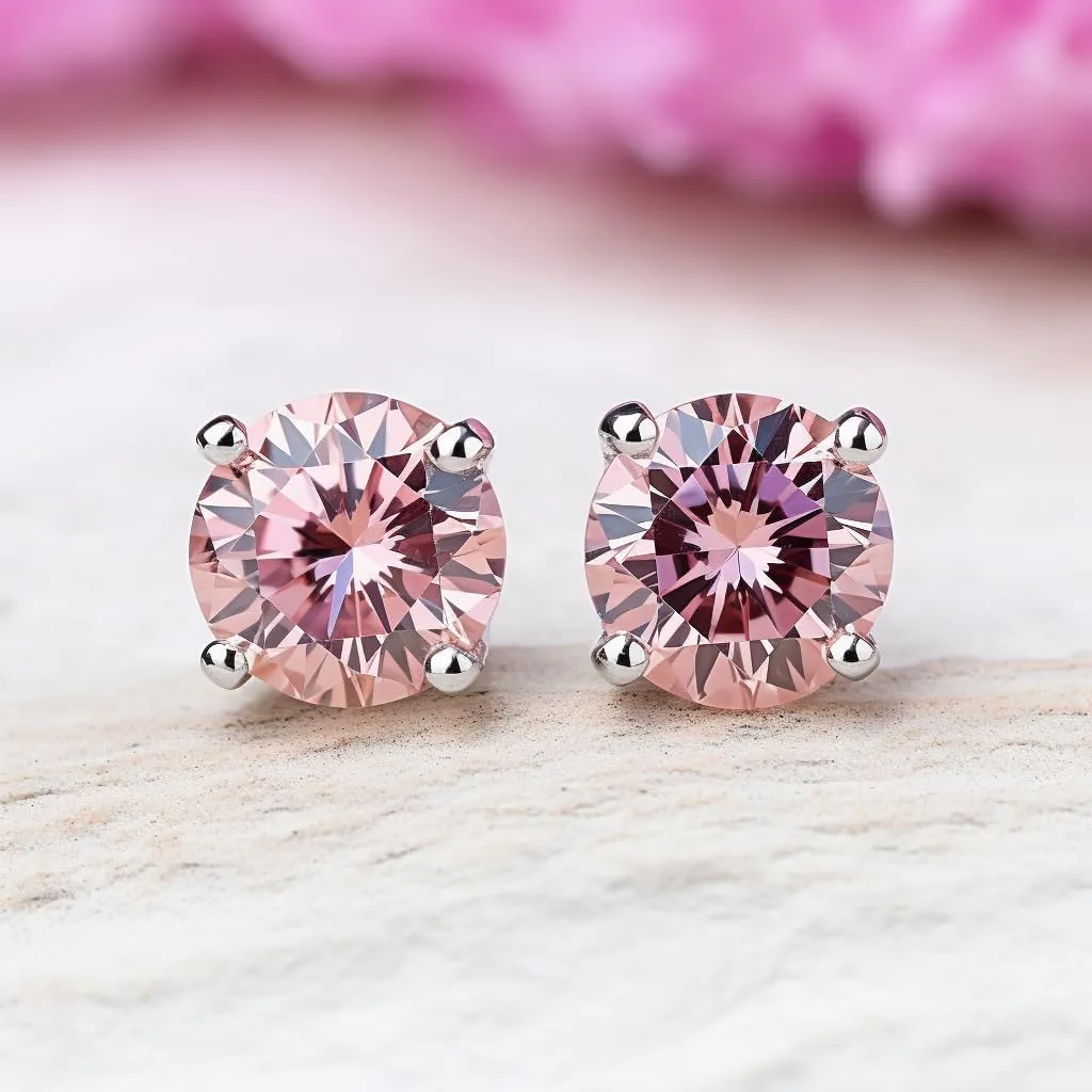 Diamond Earrings For Women, Diamond Stud Earrings For Men, 14k White Gold 1ct - 2 carat Princess, Heart, Round Cut Screw Back Earrings VVS1 D-E Color [Simulated Diamond] Fox Jewelry Co