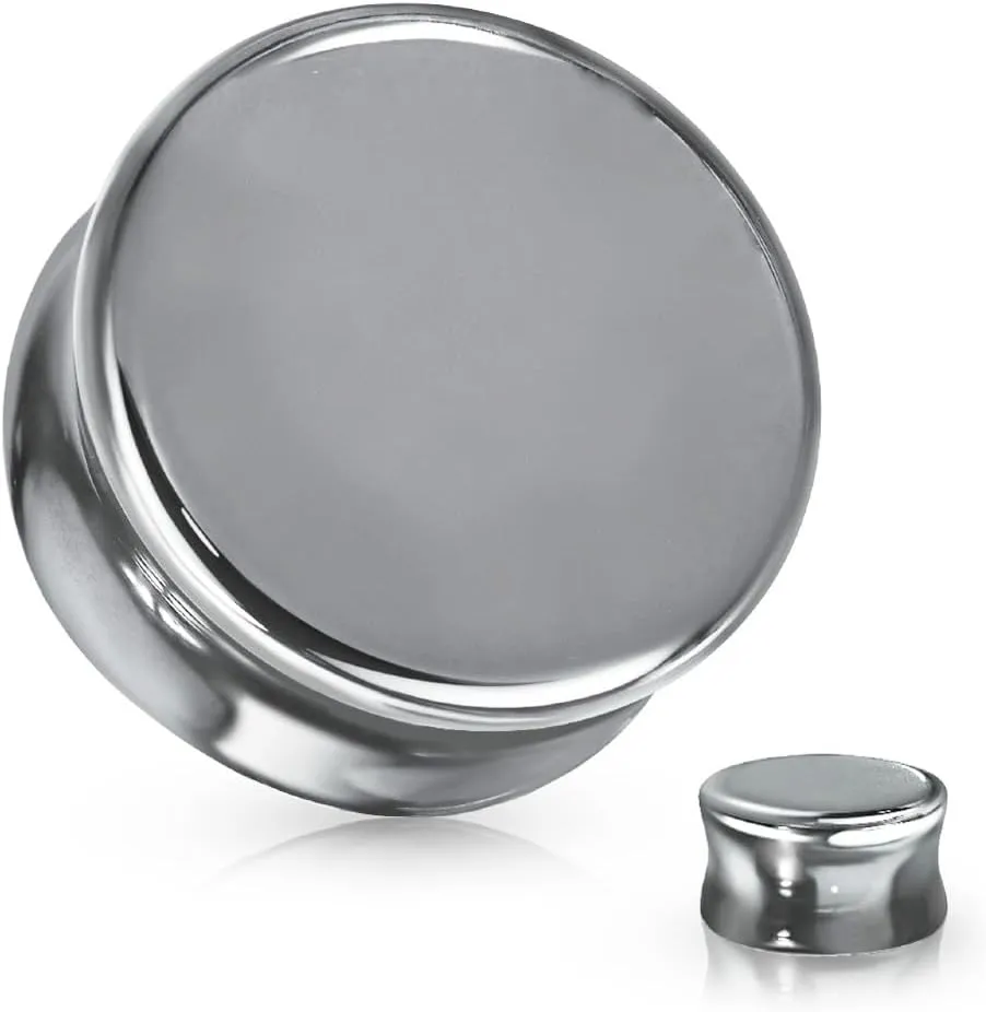 Ear gauges hematite organic stone plugs pair SoScene