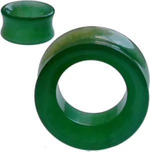 Ear Gauges SoScene Center Hole Jade Organic Stone Ear Plugs Sold in Pairs