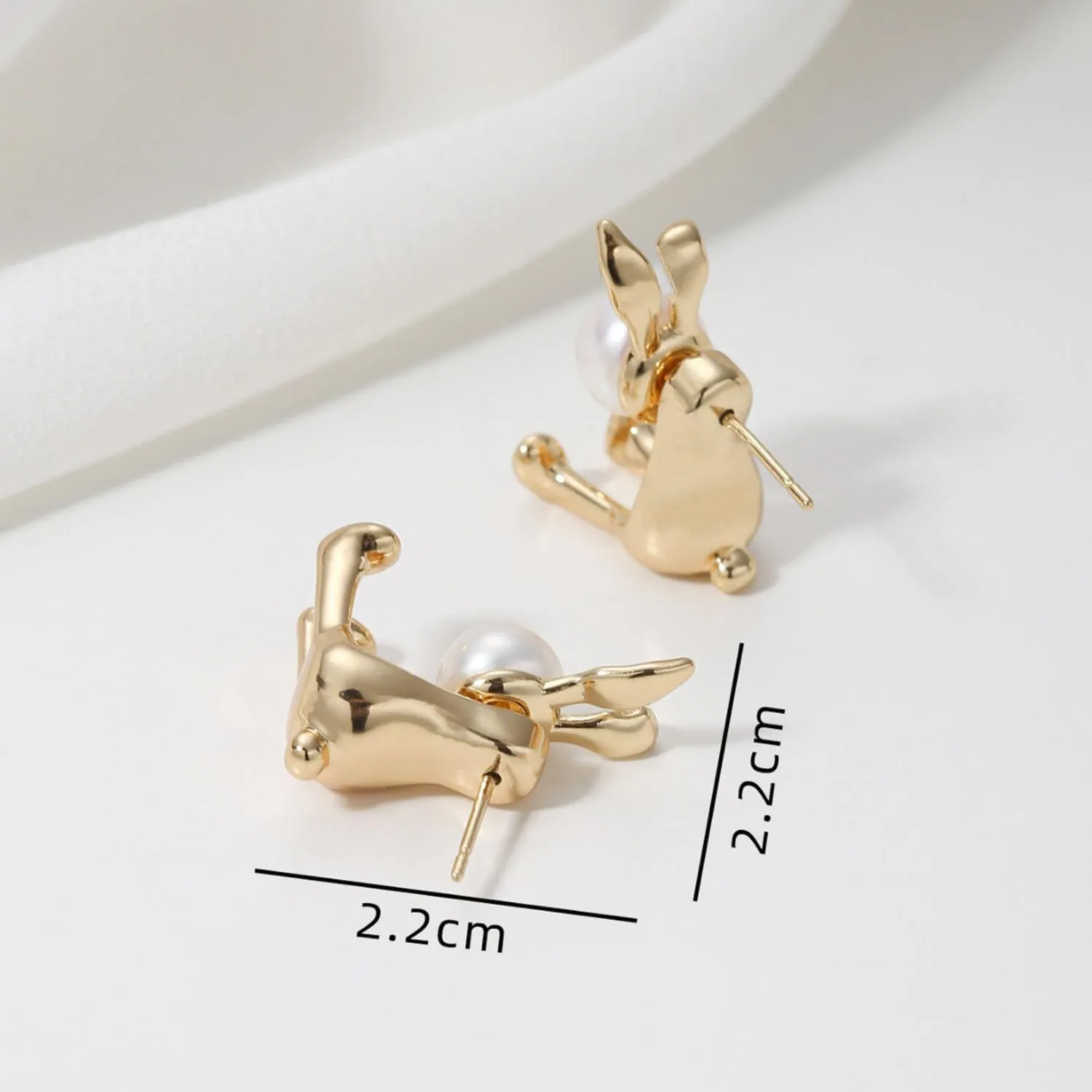 Easter Bunny Earrings for Women Cute Pearl Rabbit Ear Jacket Earrings for Women Party Jewelry