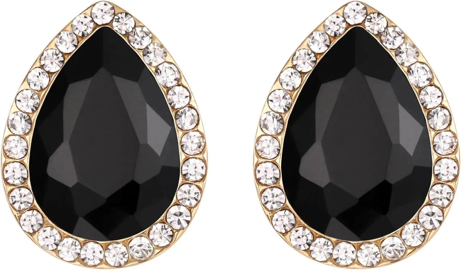 EVER FAITH Women's Austrian Crystal Wedding Teardrop Stud Earrings