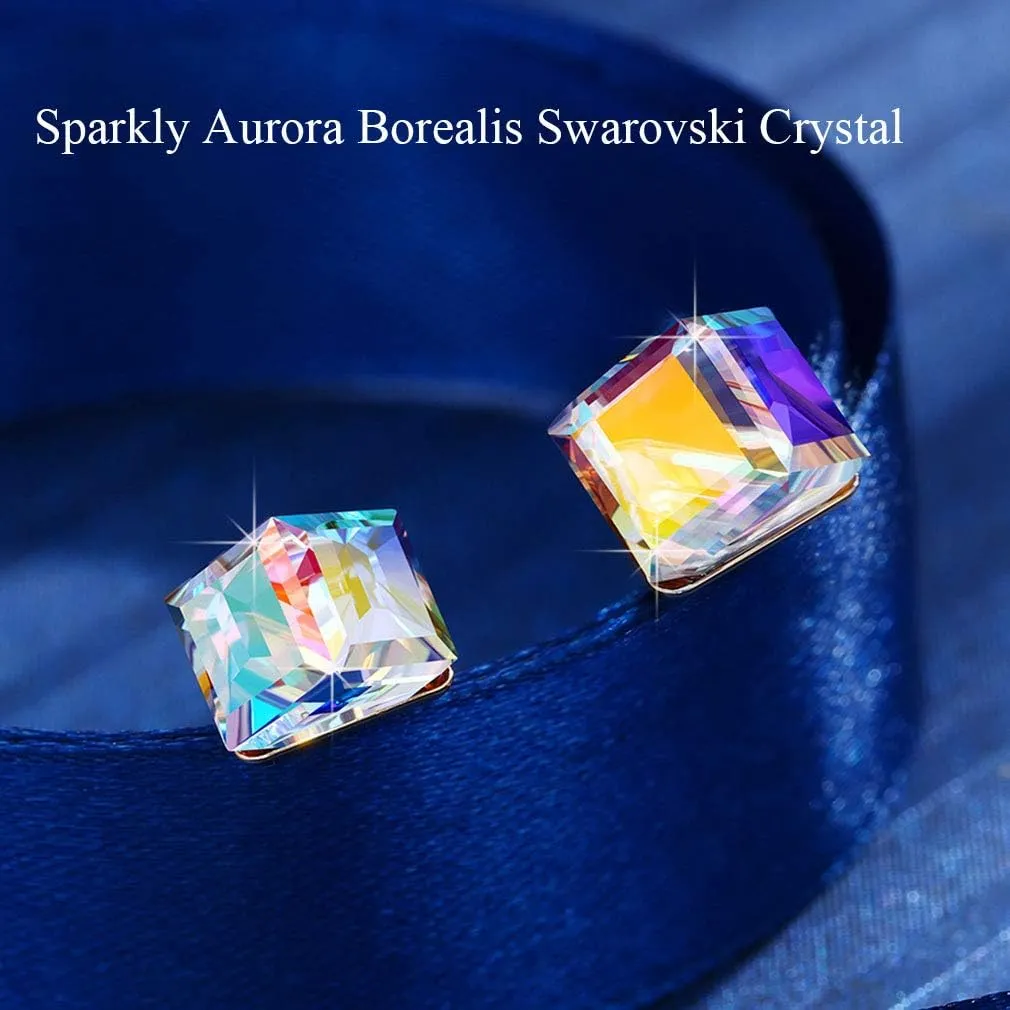 EVEVIC Color Changing Cubic Austrian Crystal Pendant Necklaces for Women 14K Gold Plated Hypoallergenic Jewelry