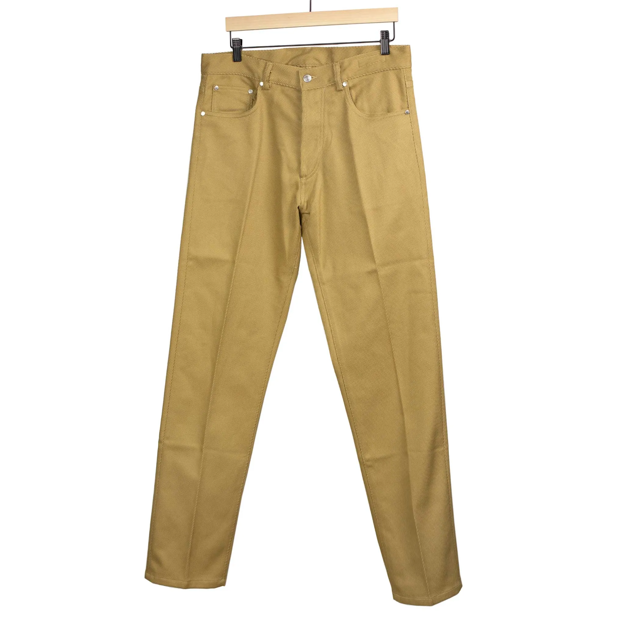 Exclusive Aacero 5-pocket trousers in beige textured cotton twill (10th anniversary capsule)